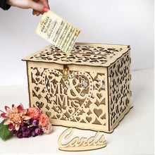 Load image into Gallery viewer, DIY Wooden Beautiful Wedding Card Box Gift Decoration Box, Small, Large