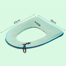 Load image into Gallery viewer, Washable Bathroom Toilet Seat Cover Warmer Soft Cushion Pad Closestool Lid Mat Household Products