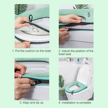 Load image into Gallery viewer, Washable Bathroom Toilet Seat Cover Warmer Soft Cushion Pad Closestool Lid Mat Household Products