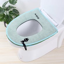 Load image into Gallery viewer, Washable Bathroom Toilet Seat Cover Warmer Soft Cushion Pad Closestool Lid Mat Household Products