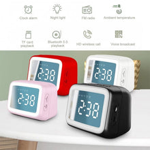 Load image into Gallery viewer, BT-511 Mini LED HD Mirror Bluetooth Speaker, Support 32GB TF Card &amp; 3.5mm AUX &amp; Dual Alarm Clock &amp; Real-time Temperature &amp; Hands-free Calling, White, Pink, Black, Red