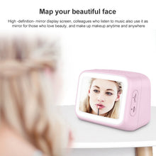 Load image into Gallery viewer, BT-511 Mini LED HD Mirror Bluetooth Speaker, Support 32GB TF Card &amp; 3.5mm AUX &amp; Dual Alarm Clock &amp; Real-time Temperature &amp; Hands-free Calling, White, Pink, Black, Red