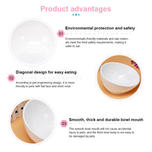 Load image into Gallery viewer, Pet Dog Ceramic Universal Non-slip Food Bowl Feeder, White Bowl + Orange Mat, White Bowl + Red Mat, Black Bowl + Black Mat