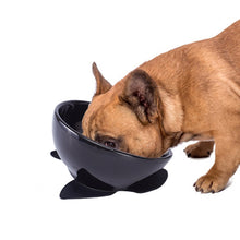Load image into Gallery viewer, Pet Dog Ceramic Universal Non-slip Food Bowl Feeder, White Bowl + Orange Mat, White Bowl + Red Mat, Black Bowl + Black Mat