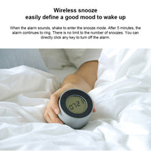 Load image into Gallery viewer, Simple Home Creative Multi-function Charging Stepless Dimming Alarm Clock Night Light, White, Pink, Gray