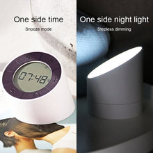 Load image into Gallery viewer, Simple Home Creative Multi-function Charging Stepless Dimming Alarm Clock Night Light, White, Pink, Gray