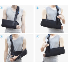 Load image into Gallery viewer, Postoperative Forearm Sling Multifunctional Shoulder and Neck Wrist Strap Arm Fracture Fixation Strap, S Black, M Black, L Black