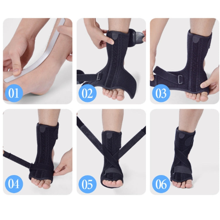 WOOTSHU JM03539 2 in 1 Plantar Fasciitis Splint Sprain Memory Cotton Aluminum Strip Splint Protective Gear + Massage Ball Set