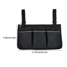 Load image into Gallery viewer, Walking Aid Wheelchair Armrest Side Storage Bag Car Storage Hanging Bag, Purple, Black, Brown, Red Wine, Dark Blue
