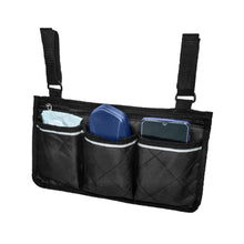 Load image into Gallery viewer, Walking Aid Wheelchair Armrest Side Storage Bag Car Storage Hanging Bag, Purple, Black, Brown, Red Wine, Dark Blue