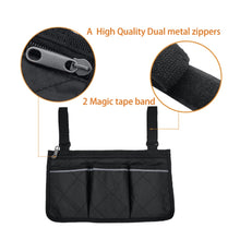 Load image into Gallery viewer, Walking Aid Wheelchair Armrest Side Storage Bag Car Storage Hanging Bag, Purple, Black, Brown, Red Wine, Dark Blue