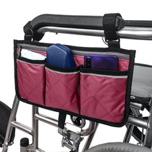 Load image into Gallery viewer, Walking Aid Wheelchair Armrest Side Storage Bag Car Storage Hanging Bag, Purple, Black, Brown, Red Wine, Dark Blue