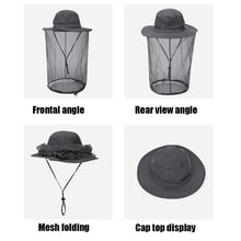 Load image into Gallery viewer, Summer Outdoor Sports Anti-mosquito Net Sun Hat Fisherman Hat