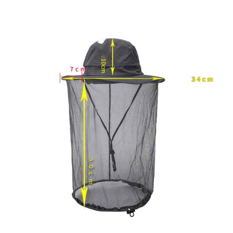 Summer Outdoor Sports Anti-mosquito Net Sun Hat Fisherman Hat