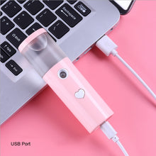 Load image into Gallery viewer, Facial Hydration Instrument Air Humidifier USB Beauty Cold Spray Instrument Auto Alcohol Disinfection Spayer, Lipstick Style, L20