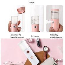 Load image into Gallery viewer, Facial Hydration Instrument Air Humidifier USB Beauty Cold Spray Instrument Auto Alcohol Disinfection Spayer, Lipstick Style, L20