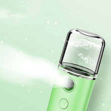 Load image into Gallery viewer, Facial Hydration Instrument Air Humidifier USB Beauty Cold Spray Instrument Auto Alcohol Disinfection Spayer, White, Pink, Green, Yellow