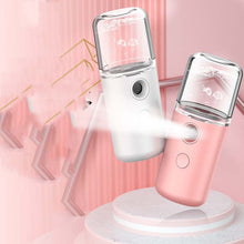 Load image into Gallery viewer, Facial Hydration Instrument Air Humidifier USB Beauty Cold Spray Instrument Auto Alcohol Disinfection Spayer, White, Pink, Green, Yellow