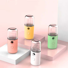 Load image into Gallery viewer, Facial Hydration Instrument Air Humidifier USB Beauty Cold Spray Instrument Auto Alcohol Disinfection Spayer, White, Pink, Green, Yellow