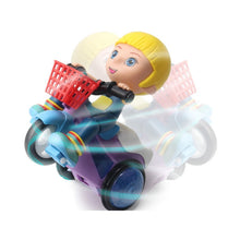 Load image into Gallery viewer, Electric Universal Stunt Tricycle Rotating Cartoon Toy Car with Light Music, Random Color Delivery, Boy, Girl