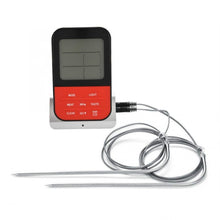 Load image into Gallery viewer, LCD Digital Food Thermometer with Dual Probe Sensors Timer
