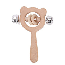 Load image into Gallery viewer, Baby Puzzle Early Education Hand Rattle Wooden Toy, Bear Bell, Bear Big Bead, Bear Small Bead, Bear Single Bead, Owl Bell