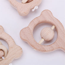 Load image into Gallery viewer, Baby Puzzle Early Education Hand Rattle Wooden Toy, Bear Bell, Bear Big Bead, Bear Small Bead, Bear Single Bead, Owl Bell