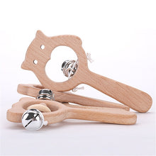 Load image into Gallery viewer, Baby Puzzle Early Education Hand Rattle Wooden Toy, Bear Bell, Bear Big Bead, Bear Small Bead, Bear Single Bead, Owl Bell