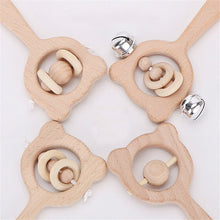 Load image into Gallery viewer, Baby Puzzle Early Education Hand Rattle Wooden Toy, Bear Bell, Bear Big Bead, Bear Small Bead, Bear Single Bead, Owl Bell