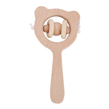 Load image into Gallery viewer, Baby Puzzle Early Education Hand Rattle Wooden Toy, Bear Bell, Bear Big Bead, Bear Small Bead, Bear Single Bead, Owl Bell
