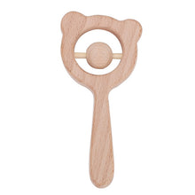 Load image into Gallery viewer, Baby Puzzle Early Education Hand Rattle Wooden Toy, Bear Bell, Bear Big Bead, Bear Small Bead, Bear Single Bead, Owl Bell