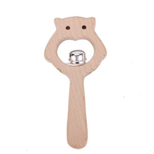 Load image into Gallery viewer, Baby Puzzle Early Education Hand Rattle Wooden Toy, Bear Bell, Bear Big Bead, Bear Small Bead, Bear Single Bead, Owl Bell