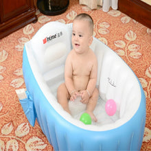 Load image into Gallery viewer, Baby Bath Tub Kids Bathtub Portable Inflatable Cartoon Thickening Washbowl Newborns Keep Warm Swimming Pool