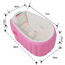 Load image into Gallery viewer, Baby Bath Tub Kids Bathtub Portable Inflatable Cartoon Thickening Washbowl Newborns Keep Warm Swimming Pool