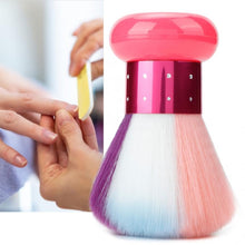 Load image into Gallery viewer, Soft Fur Mushroom Dust Brush Round Handle Soft Fur Clean Nail Brush
