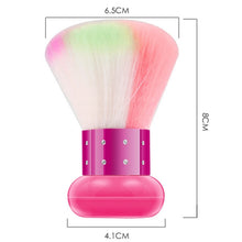 Load image into Gallery viewer, Soft Fur Mushroom Dust Brush Round Handle Soft Fur Clean Nail Brush