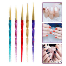 Load image into Gallery viewer, 5 Piece/set Acrylic Phototherapy Nail Painting Flower Carved Crystal Pen Nail Pen