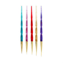Load image into Gallery viewer, 5 Piece/set Acrylic Phototherapy Nail Painting Flower Carved Crystal Pen Nail Pen