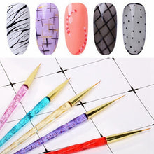 Load image into Gallery viewer, 5 Piece/set Acrylic Phototherapy Nail Painting Flower Carved Crystal Pen Nail Pen