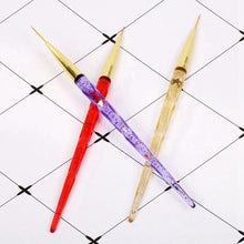 Load image into Gallery viewer, 5 Piece/set Acrylic Phototherapy Nail Painting Flower Carved Crystal Pen Nail Pen