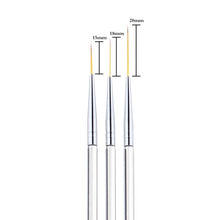 Load image into Gallery viewer, 3pcs /Set Nail Double-Ended Color Brush Nail Art Drawing Pen Tool Set