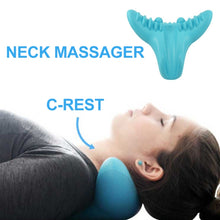 Load image into Gallery viewer, Acupressure Massage Pillow C-Rest Neck Cervical Shoulder Muscle Relaxer High Density Memory Foam Pillow Tools, C-Rest