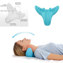 Load image into Gallery viewer, Acupressure Massage Pillow C-Rest Neck Cervical Shoulder Muscle Relaxer High Density Memory Foam Pillow Tools, C-Rest