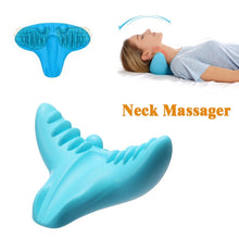 Load image into Gallery viewer, Acupressure Massage Pillow C-Rest Neck Cervical Shoulder Muscle Relaxer High Density Memory Foam Pillow Tools, C-Rest