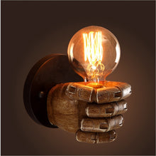 Load image into Gallery viewer, Creative Personality Fist Wall Lamp Bedroom Bedside Restaurant Cafe Resin Decorative Antique Lamps, Right Hand, Left Hand