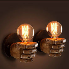 Load image into Gallery viewer, Creative Personality Fist Wall Lamp Bedroom Bedside Restaurant Cafe Resin Decorative Antique Lamps, Right Hand, Left Hand