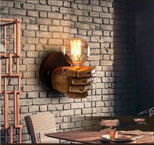 Load image into Gallery viewer, Creative Personality Fist Wall Lamp Bedroom Bedside Restaurant Cafe Resin Decorative Antique Lamps, Right Hand, Left Hand