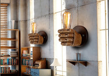 Load image into Gallery viewer, Creative Personality Fist Wall Lamp Bedroom Bedside Restaurant Cafe Resin Decorative Antique Lamps, Right Hand, Left Hand