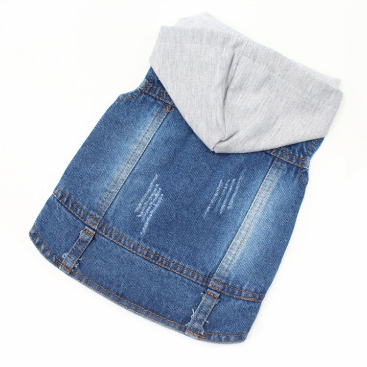 Retro Personality Denim Small Vest Pet Dog Clothes Pet Jacket, M, L, XL, XS