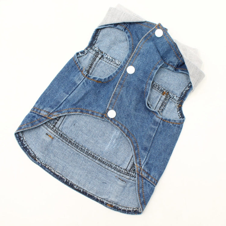 Retro Personality Denim Small Vest Pet Dog Clothes Pet Jacket, M, L, XL, XS